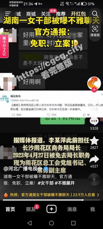 官场大瓜！长沙雨花区商务局局长李绍萍 今日被曝包养小狼狗！聊天记录不堪入目-51吃瓜网