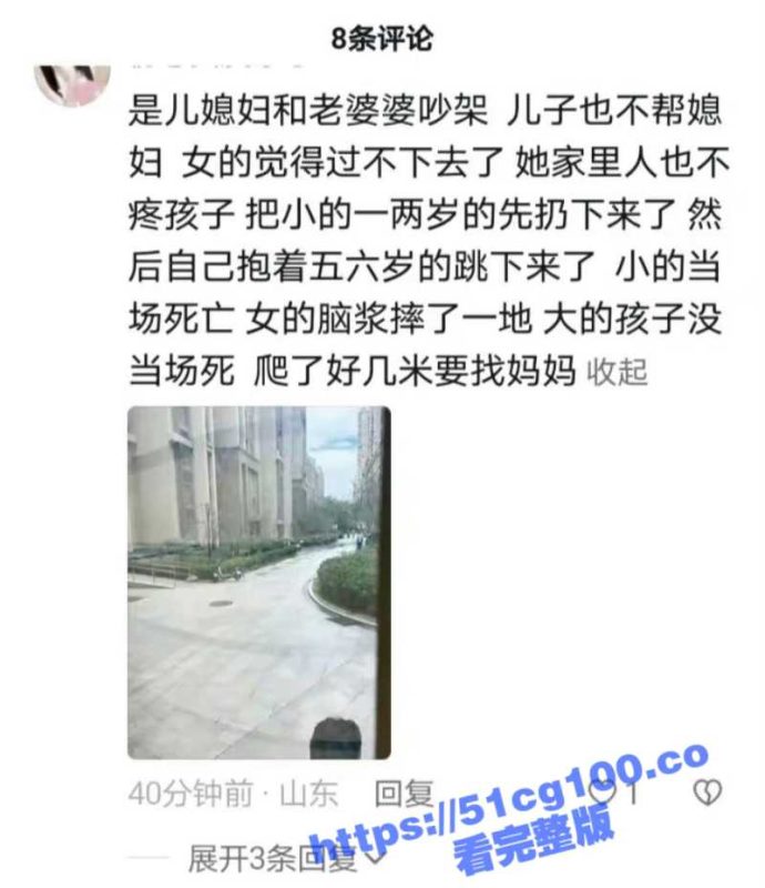 青岛市东李山河城 母子3人从13楼坠下 女子和不到两岁的男童当场死亡！罪魁祸首竟是婆婆和其丈夫-51吃瓜网